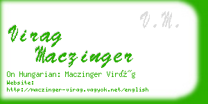 virag maczinger business card